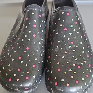 Western Chief Kids Rain Boots - Black with Colorful Dots